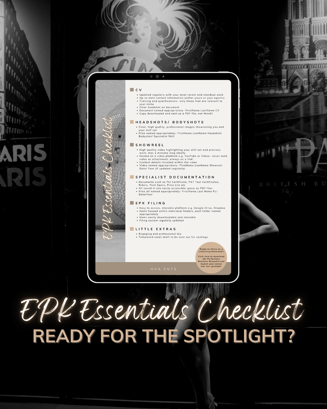 creative marketing, outsourcing, virtual assistant, entertainment, arts and culture, performing arts, performers, press kits, free download