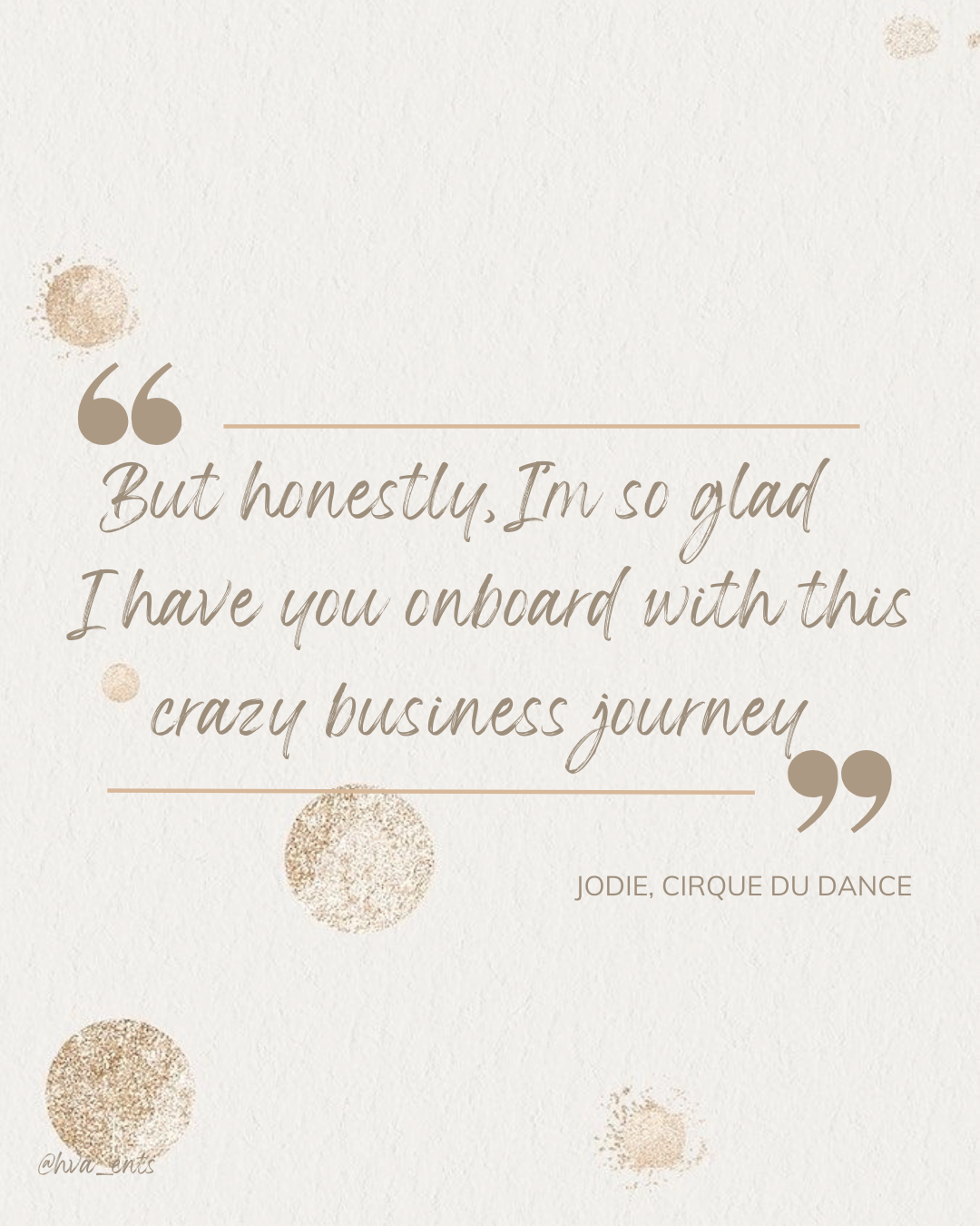 That's Show Business testimonial